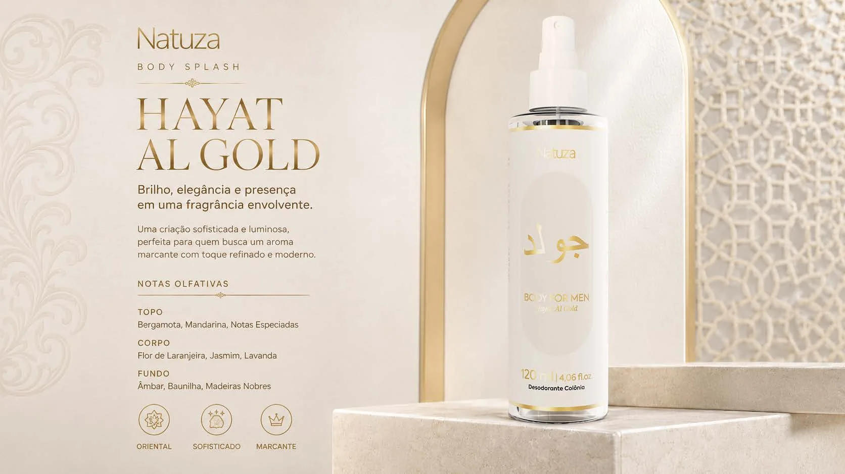 Body Splash Hayat Al Gold Natuza